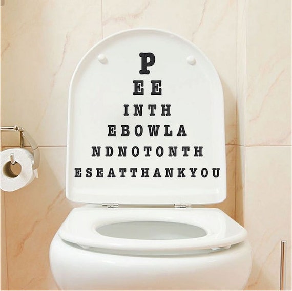Funny Toilet Vinyl Decal Sticker Bathroom House Quotes Sticker