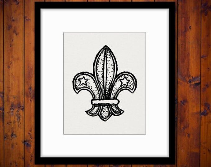 Digital Printable Fleur-de-lis Symbol Download Fleurdelis Graphic Fleur De Lis Image Jpg Png Eps HQ 300dpi No.981