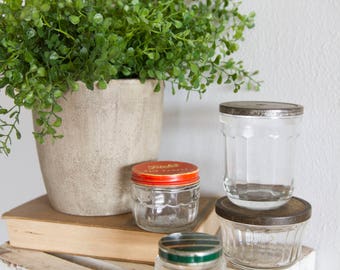 Vintage Glass Jars with Lids - SOLD SEPARATELY