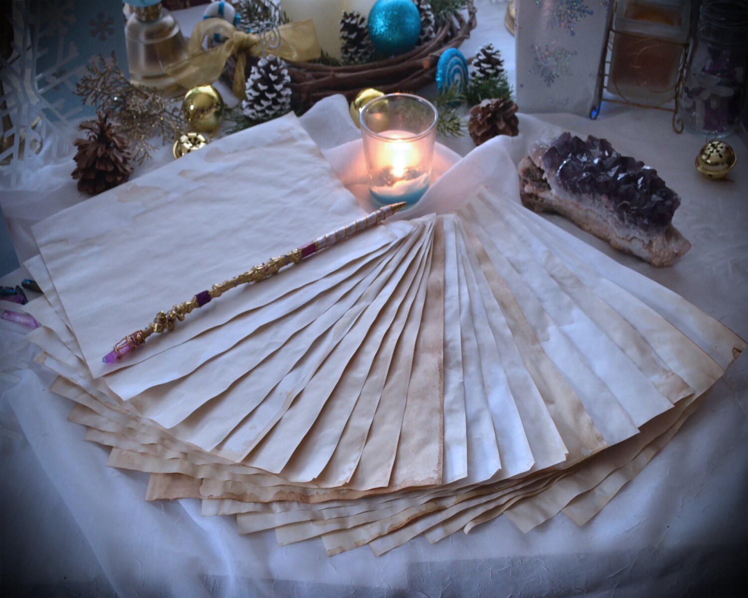 20 Sheets of Parchment / Blank Book of Shadows Pages in