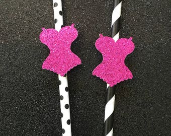 Lingerie Party Straws. Bachelorette Party Straws. Lingerie Party Decorations. Corset Decorations. Bridal Shower Decorations.