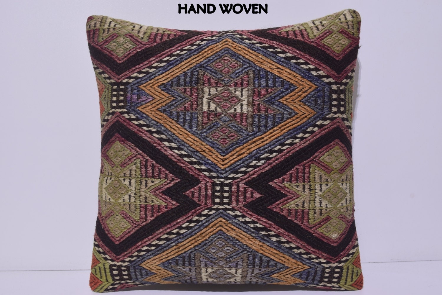 20x20 kilim pillow 20x20 blue decorative pillow blue throw