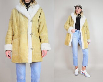 Suede Oversized Shearling Coat