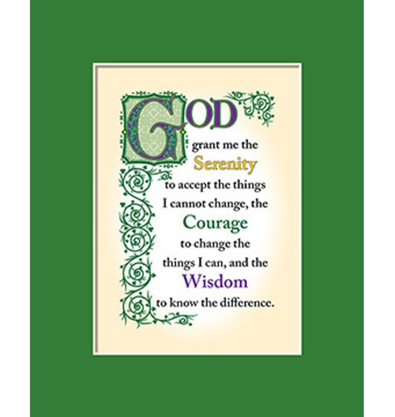 Charming Serenity Prayer 8x10 Irish Blessing Print