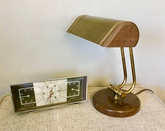 Midcentury Desk Barometer, Humidity and Temperature