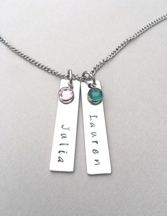 Download Mother's Name Necklace Mother's Birthstone Necklace