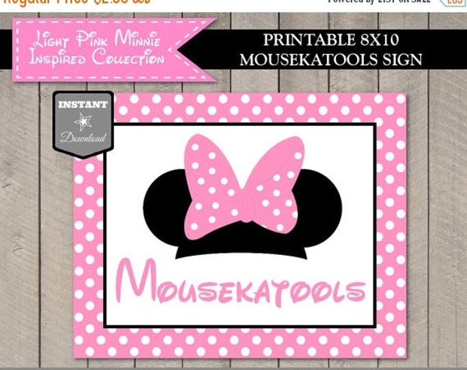 SALE INSTANT DOWNLOAD Light Pink Mouse 8x10 Printable Mousekatools Party Sign / Light Pink Mouse Collection / Item #1805