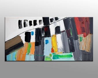 Abstract Art, Large Oil Painting, Contemporary Wall Art, Original Painting, Abstract Canvas Painting, Canvas Art, Black and White Abstract