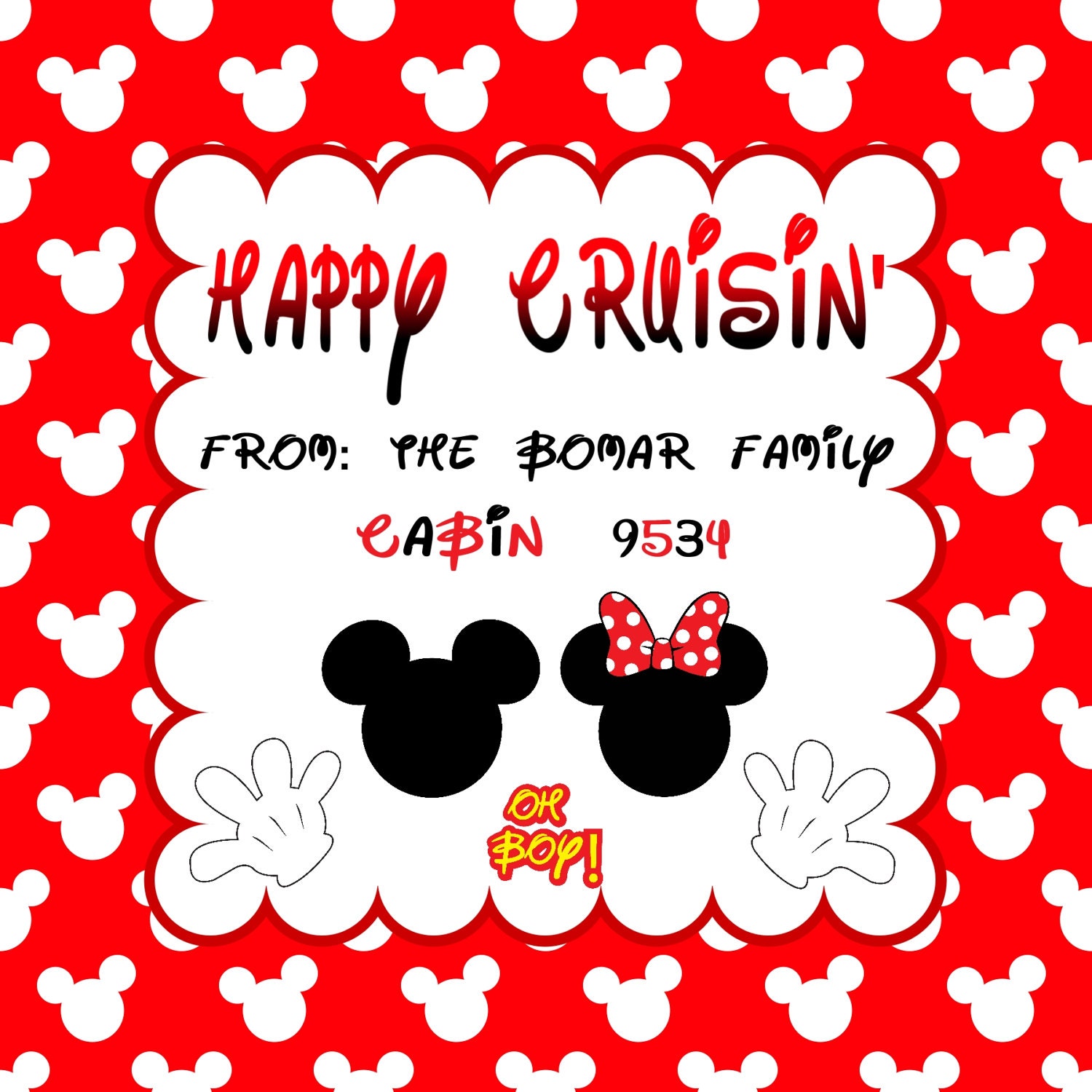 Disney Cruise Fish Extender Gift Tag Printable File