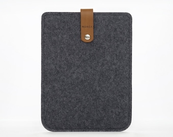 Kindle Paperwhite Case - Ereader Amazon Kindle Cover - Felt and Leather Case for the Kindle Paperwhite - Kindle Amazon Cover - Grey Felt