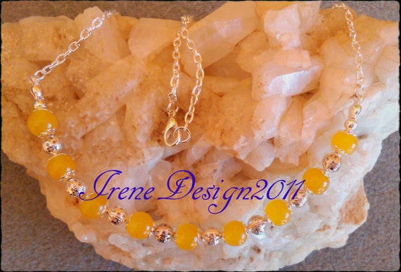 Yellow Jade Necklace by IreneDesign2011