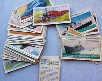 Full set of 50, Speed, Wills Picture cards, cigarette cards