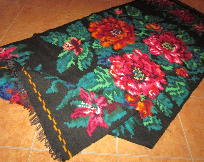 FREE SHIPPING. Bessarabian Kilim & area rugs. Tapis vintage moldave,Large rug,oushak rug,persian rug,morrocan rug,tapis boheme,overdyed rug