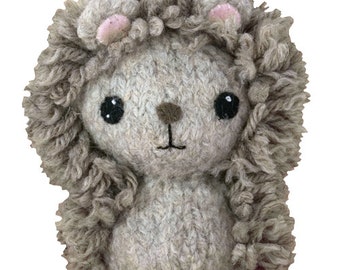 Hedgehog Felted Knitting Kit - Forest Animals - Felted Animals - Amigurumi Pattern - Felted Animal - Felting Kits - Felting Kit
