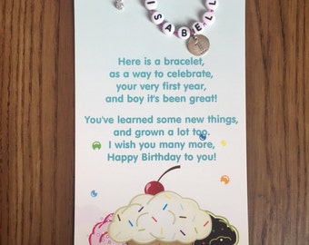 first birthday gift-first birthday card-first birthday girl-baby jewelry