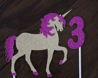 unicorn cake topper etsy