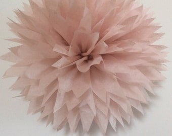 Dusty Pink Pom Poms, Blush Bridal Shower Decorations, Rose Quartz Baby Girl Shower Decorations, Dusty Rose Bachelorette Party