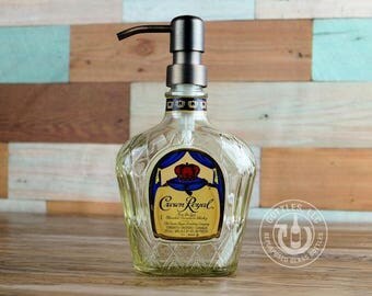 Upcycled Crown Royal Whisky Soap Dispenser