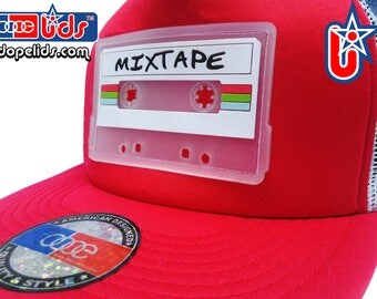 smARTpatches Truckers Vintage Style Clear Mixtape Cassette Trucker Hat Cap by lidstars headwear