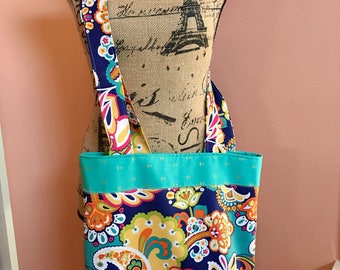 Teal tote bag | Etsy