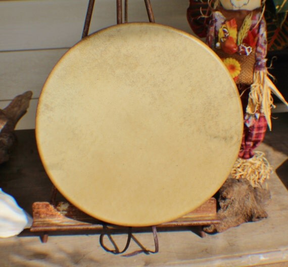 12 Elk Hide Hand Drum Native American Made by EarthMaidensEmporium