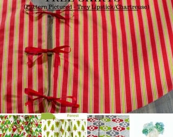 Christmas in July - Christmas Tree Skirt - Lined Tree Skirt - 52" - 36" - and 24" Tree Skirt - Premier Prints Holiday Fabrics