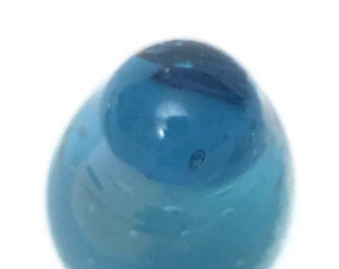 Vintage Aqua Blue Art Glass Sculpture | ART GLASS Egg Paperweight