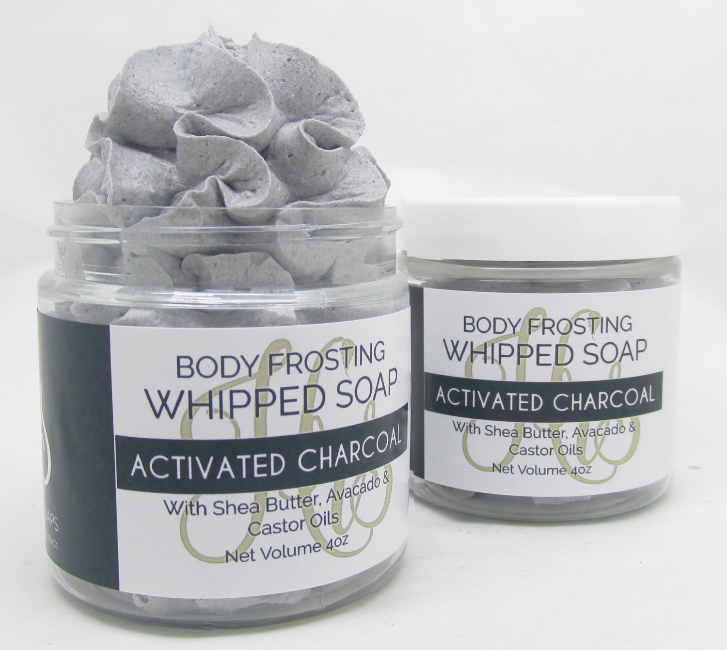 Download Fluffy Whipped Soap Body Frosting Activated Charcoal 4oz