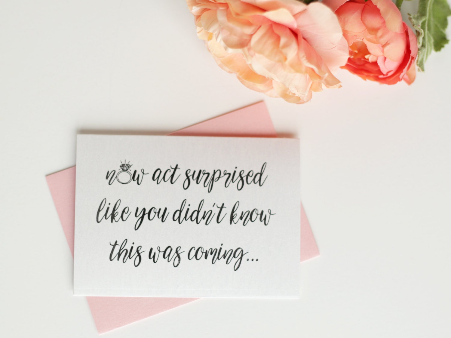 Set of 6 Will You Be My Bridesmaid Cards Now Act Surprised