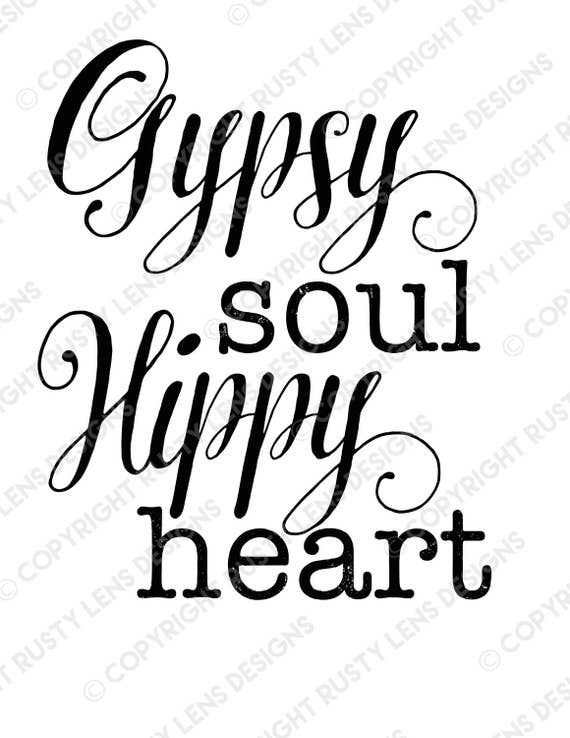 Gypsy Soul Hippy Heart Digital Download SVG