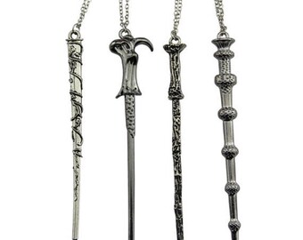 Harry Potter Wand Necklace - Elder Wand/Voldemort, Albus Dumbledore, Harry, & Hermione Granger // Harry Potter Jewelry // Hermione Necklace