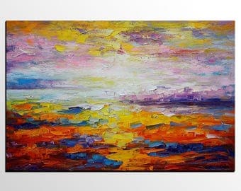 Large Abstract Art, Abstract Painting, Oil Painting, Canvas Art, Abstract Landscape Painting, Abstract Art, Canvas Art, Wall Art, Modern Art