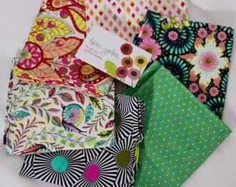 Tula Pink Slow and Steady Fat Quarter Bundle - contains 6 FQ's