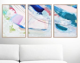 Abstract Art Print Set, Set of 3 Prints, digital downloads, Printable Abstract, instant download, each one 50x70 cm size, Art set of 3