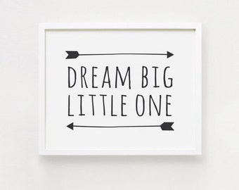 dream quotes printable cute nursery simple poster horizontal wall landscape sign word
