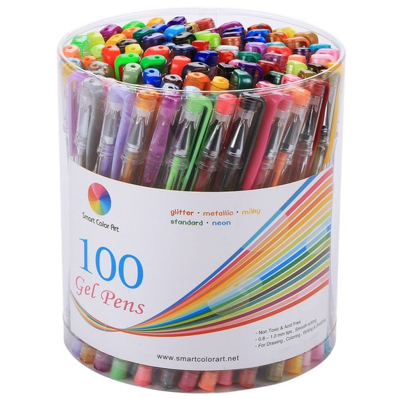 100 Coloring Gel Pens Adult Coloring Books Drawing Bible