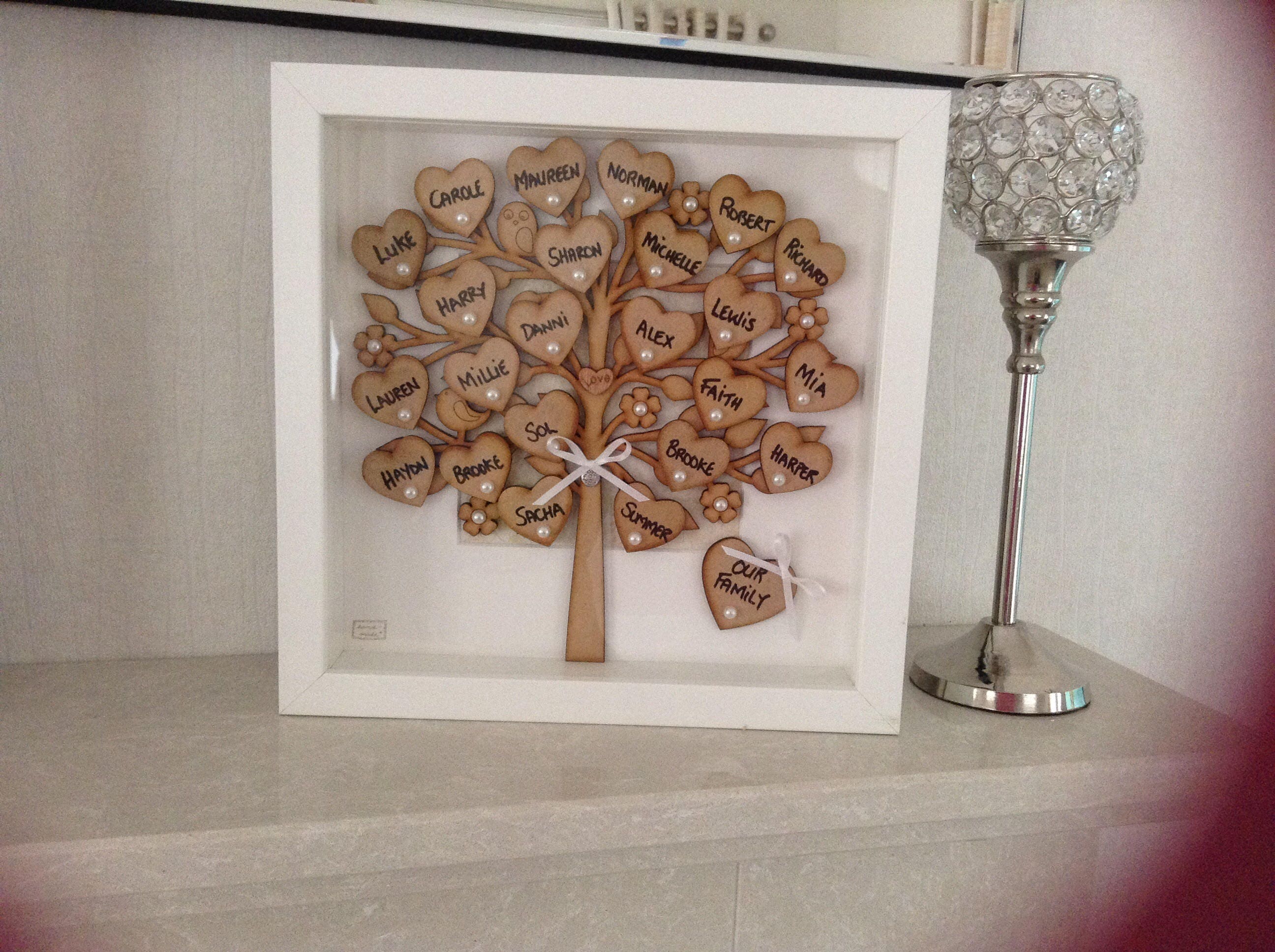 Personalised Family Tree Frame Handmade personalised gift
