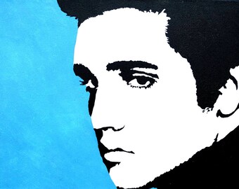 Custom Elvis Presley Acrylic Painting - Elvis Art Elvis Wall Art - Elvis Pop Art - Elvis Painting - Elvis Decor - Elvis Wall Custom painting