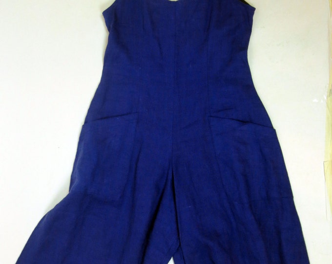 80s minimalist royal orchard purple avant garde wide leg overalls jumpsuit