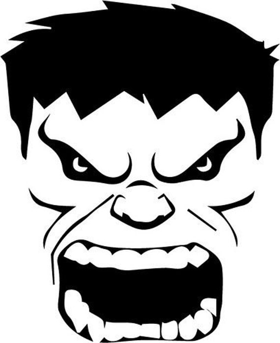 DIY Incredible Hulk Face Vinyl Decal Cartoon Hero Notebook