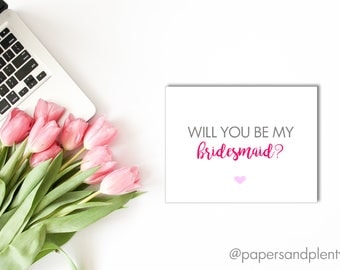 Will You Be My Maid/Matron of Honor Card | Bridal Party Card | Bridal Party Gifts | Wedding Party Gifts - Printable File