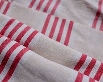 Striped linen fabric | Etsy