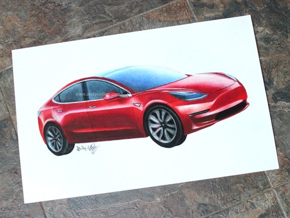 tesla model y drawing