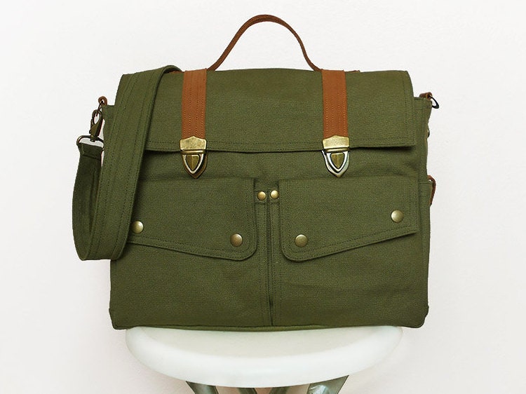 Dark Olive Green Messenger Bags/Handbags/Bags&Purses/School