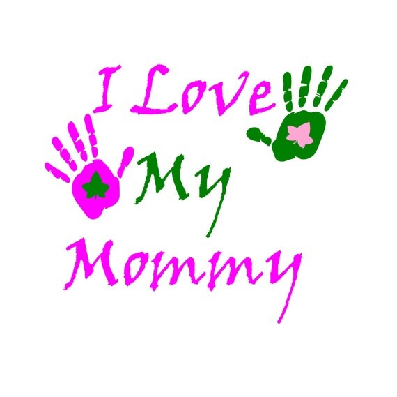 AKA Mom SVG Alpha Kappa Alpha AKA Mom I love My Mommy Hand
