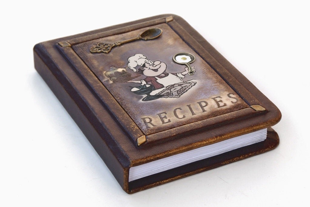 Leather Recipe book personalized recipe journal recipe