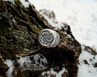 Vendel Ravens Ring Viking Ring Mammen Style Sterling Silver Viking Raven Ring Scandinavian Norse Viking Jewelry