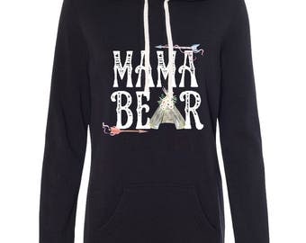 MAMA BEAR Sweatshirt dress, Mama bear black sweatshirt, mama bear tunic sweatshirt, mama bear long sweatshirt, mama bear sweatshirt