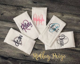 Monogram Burp Cloths, Personalize Baby Burp Clothes, Newborn Necessity, Infant Accessory, Custom Baby Shower Gift, Monogram Baby Burp Cloths