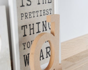 Standing wooden letter, 10cm/4", MDF lowercase letter, unfinished craft letters // Perfect for decoupage, paint and DIY // Alphabet wall